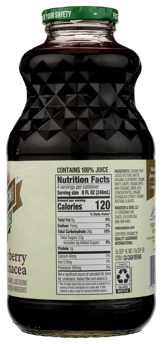 Elderberry Echinacea Juice, Org, 32 fl oz