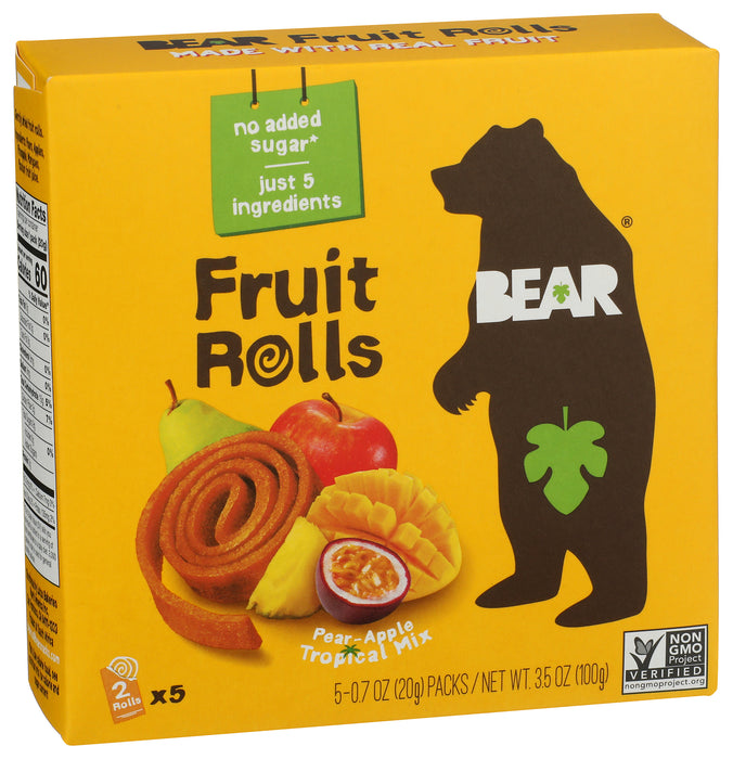 Fruit Rolls, Pear-Apple Tropical Mix, 3.5 oz