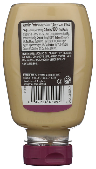 Garlic Aioli w/ Avocado Oil, 8.5 fl oz