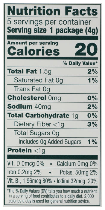 Grab & Go Roasted Seaweed Snacks, Teriyaki, Org, 5/0.14 oz