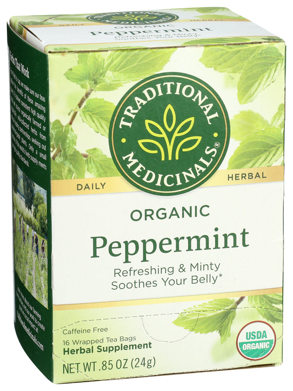 Peppermint Herbal Tea, Org, 16 tbag