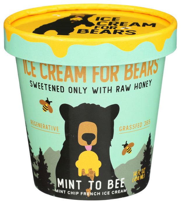 Ice Cream Sweetened with Honey, Mint Chip, 14 fl oz
