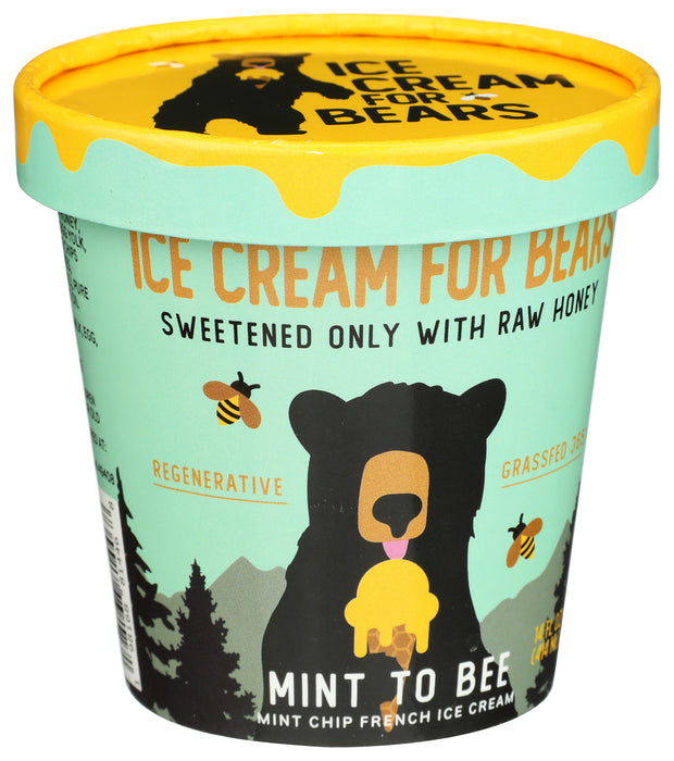 Ice Cream Sweetened with Honey, Mint Chip, 14 fl oz