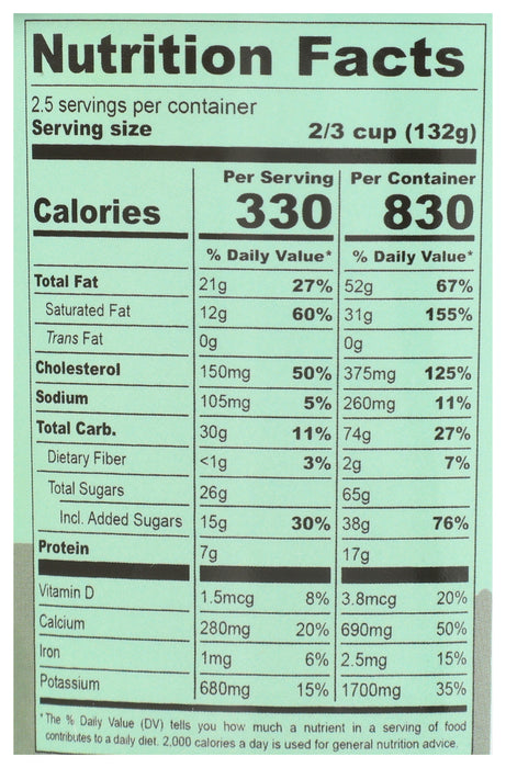 Ice Cream Sweetened with Honey, Mint Chip, 14 fl oz