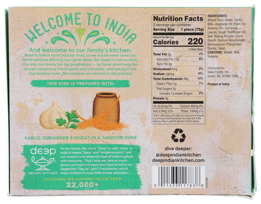 Garlic Naan Bread, 8 oz