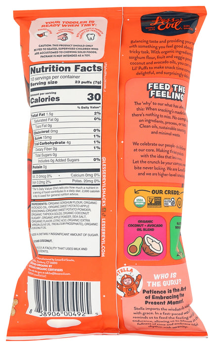 Lil Puffs, Sweet Potato Apple, Org, 2.5 oz