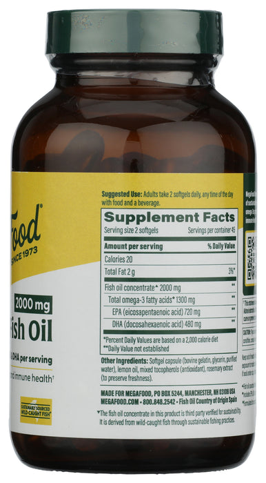 Omega-3 Fish Oil. 2000 mg, 90 sgels