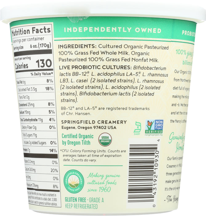 Plain Grass-Fed Yogurt, Org, 24 oz