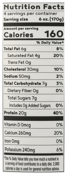 Plain Probiotic Greek Whole Milk Yogurt, Org, 24 oz