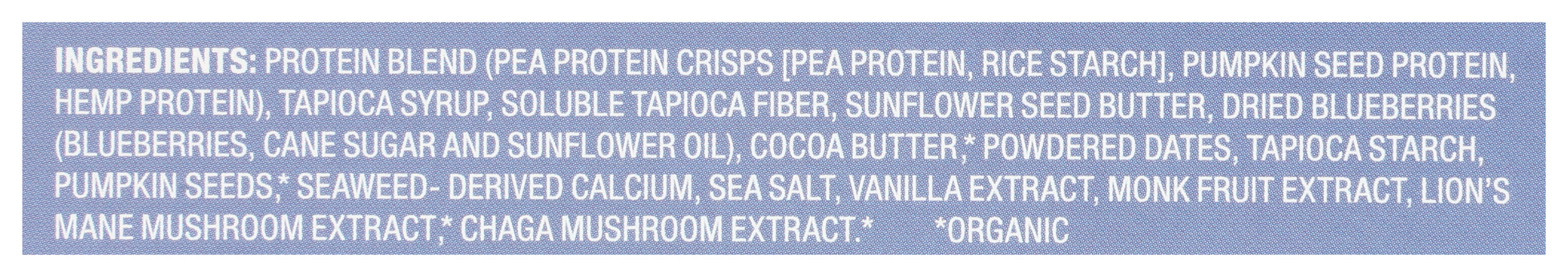 Protein & Adaptogen Bar, Blueberry + Sunflower Butter, 1.6 oz