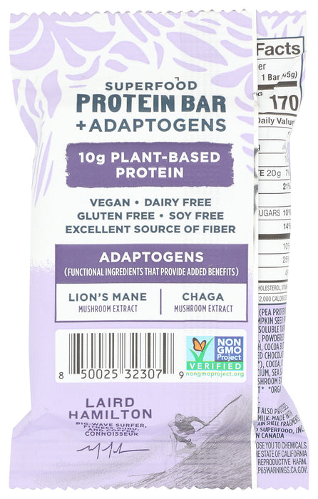 Protein & Adaptogen Bar, Dark Chocolate + Sea Salt, 1.6 oz