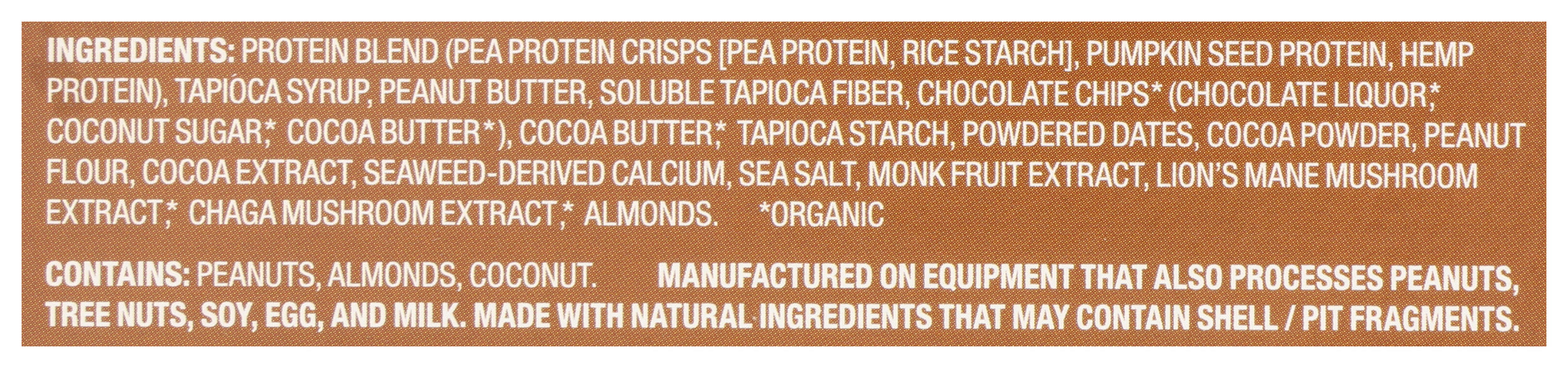 Protein & Adaptogen Bar, Double Chocolate + Peanut Butter, 1.6 oz