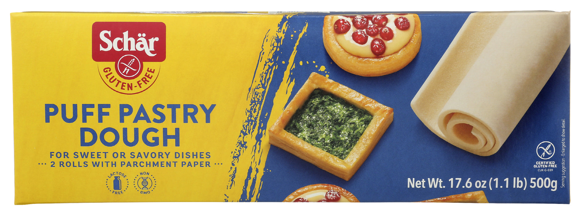 Puff Pastry Dough, GF, 17.6 oz