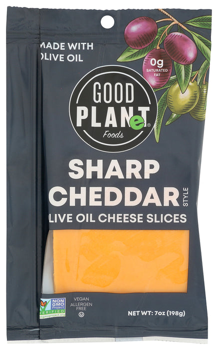 Sharp Cheddar Olive Oil Cheese Slices, V, 7 oz