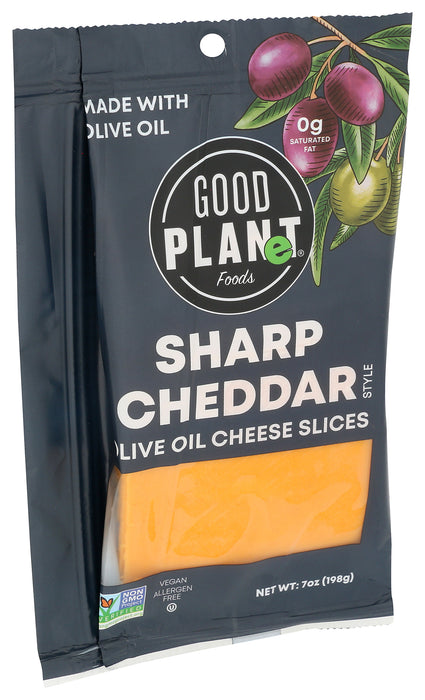 Sharp Cheddar Olive Oil Cheese Slices, V, 7 oz