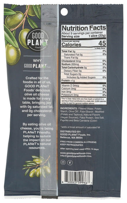 Sharp Cheddar Olive Oil Cheese Slices, V, 7 oz