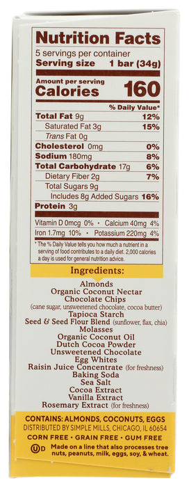 Soft Baked Bars, Chocolate Brownie, 5 pk/5.99 oz