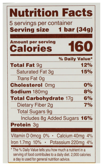 Soft Baked Bars, Chocolate Brownie, 5 pk/5.99 oz