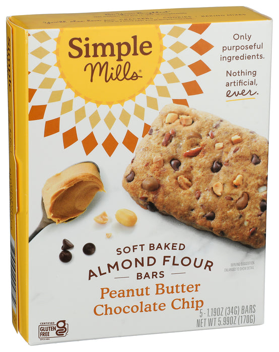 Soft Baked Bars, PB Chocolate Chip, 5 pk/5.99 oz