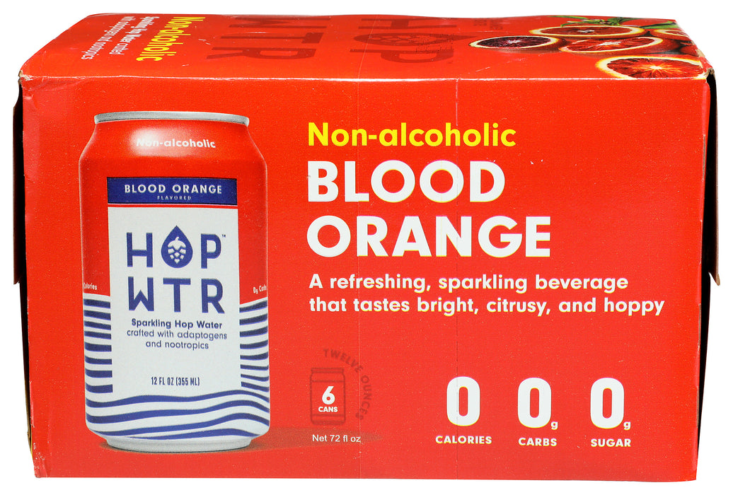 Sparkling Hop Water, Blood Orange, NA, 6/12 fl oz