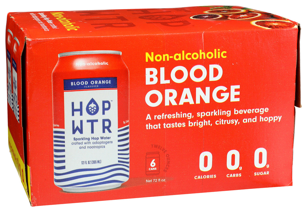 Sparkling Hop Water, Blood Orange, NA, 6/12 fl oz