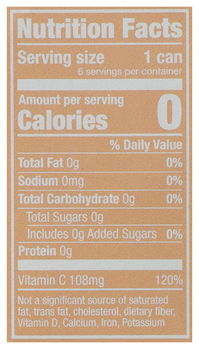 Sparkling Hop Water, Peach, NA, 6/12 fl oz