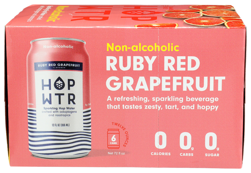 Sparkling Hop Water, Ruby Red Grapefruit, NA, 6/12 fl oz