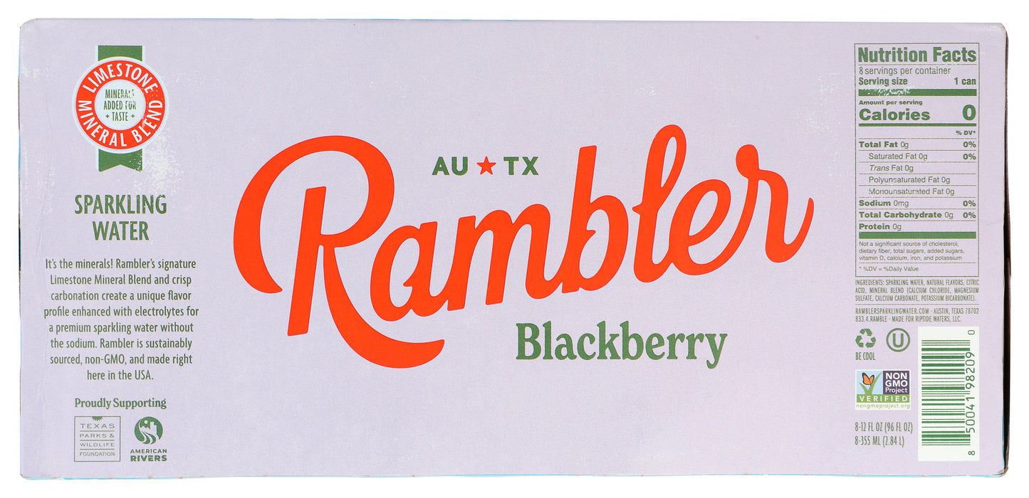 Sparkling Water, Blackberry, 8/12 fl oz