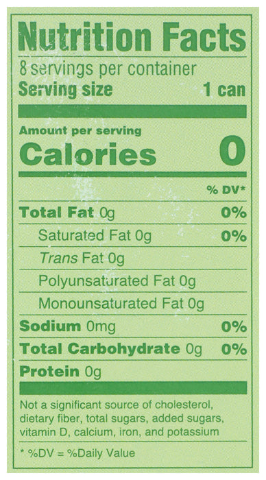 Sparkling Water, Lemon Lime, 8/12 fl oz