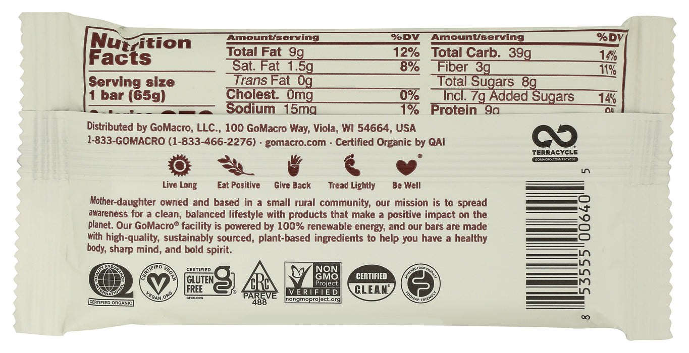 Sweet Awakening Bar, Mocha Chocolate Chip, Org, 2.3 oz