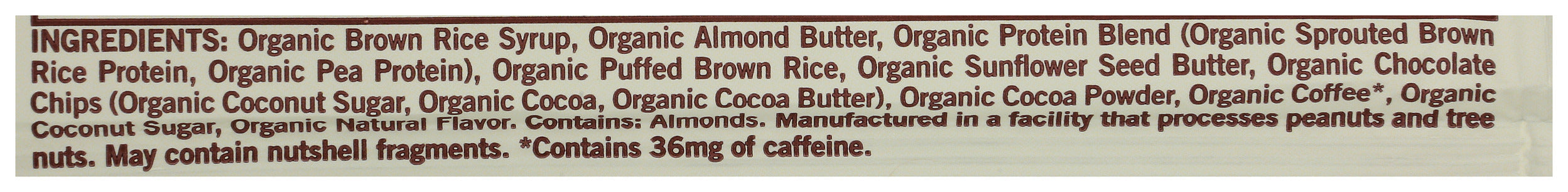 Sweet Awakening Bar, Mocha Chocolate Chip, Org, 2.3 oz