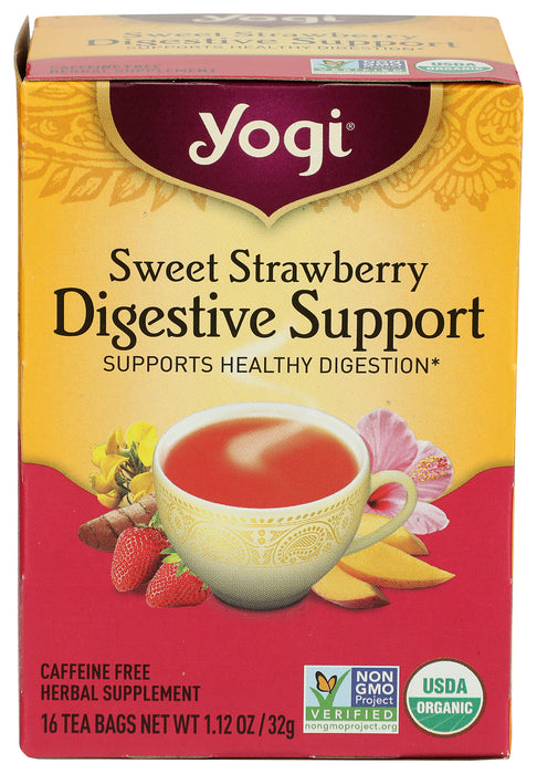Sweet Strawberry Digestive Support Tea, Org, 16 tbag