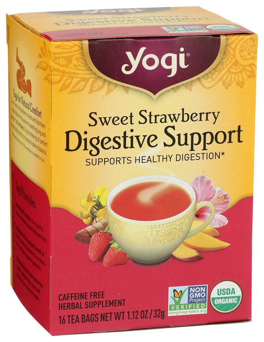 Sweet Strawberry Digestive Support Tea, Org, 16 tbag