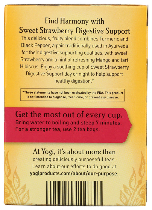 Sweet Strawberry Digestive Support Tea, Org, 16 tbag
