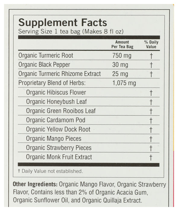 Sweet Strawberry Digestive Support Tea, Org, 16 tbag