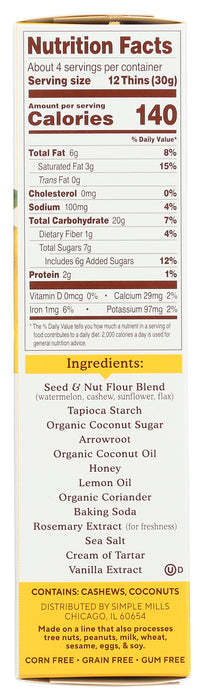 Sweet Thins, Lemon, GF, 4.25 oz