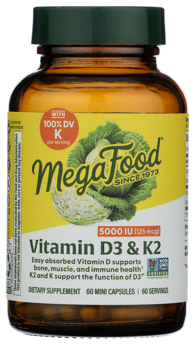 Vitamin D3 & K2, 5000 IU/125mcg, 60 cap