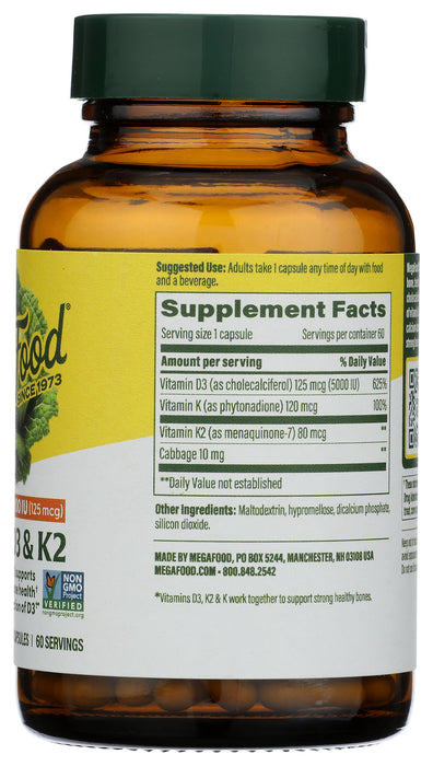 Vitamin D3 & K2, 5000 IU/125mcg, 60 cap
