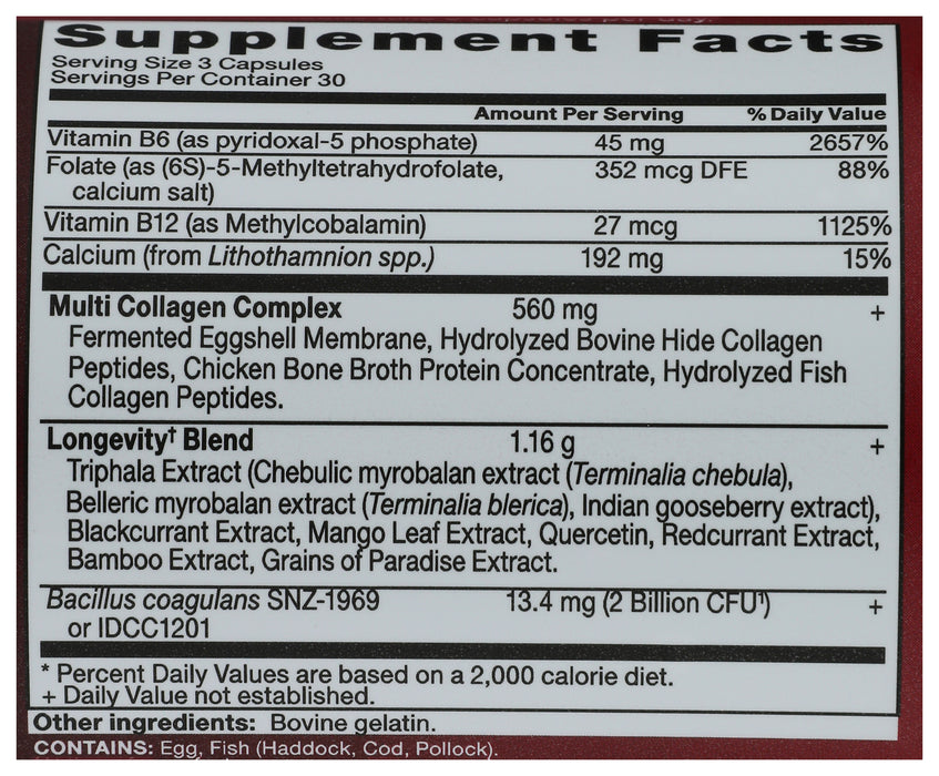 Multi-Collagen Advanced, Longevity, 90 cap