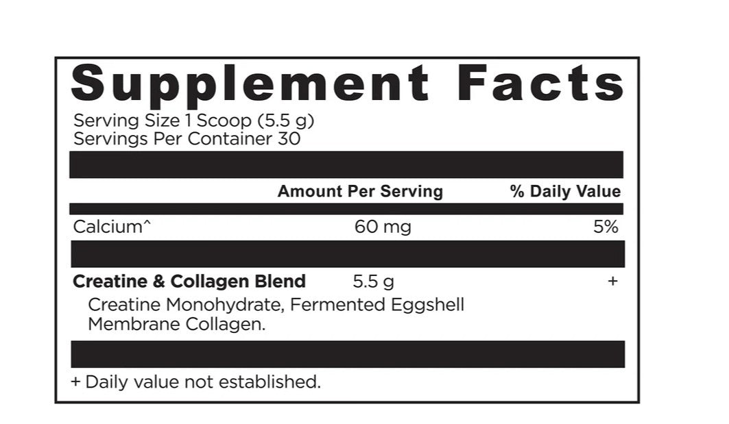 Creatine + Collagen, Unflavored, 30 serv/ 5.8 oz