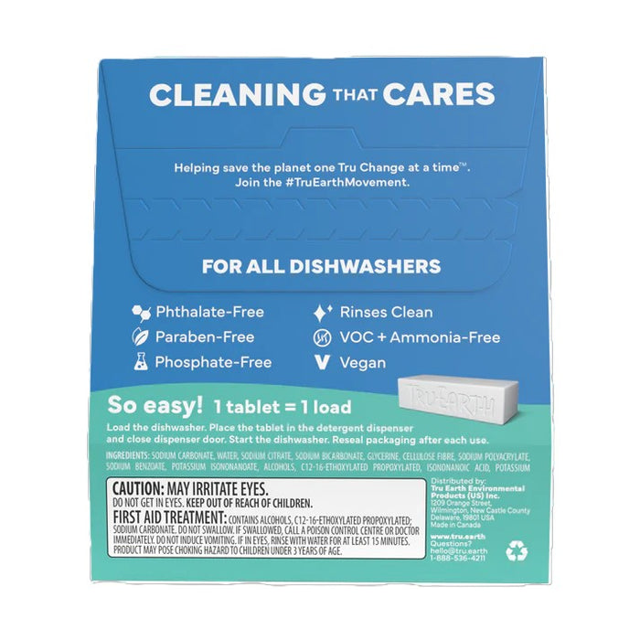Dishwasher Detergent Tablets, Fragrance-Free, 40 tablets