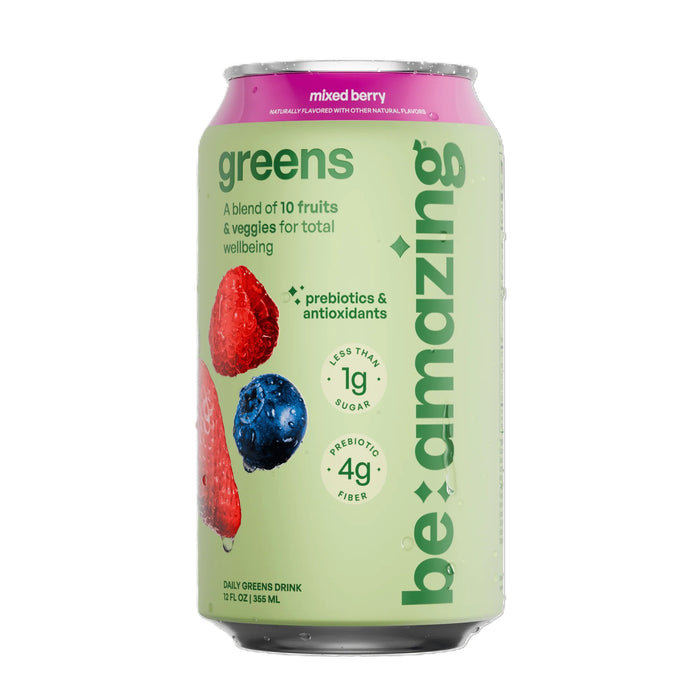 Prebiotic Greens Drink, Mixed Berry, 12 fl oz