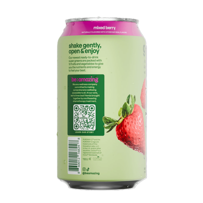 Prebiotic Greens Drink, Mixed Berry, 12 fl oz