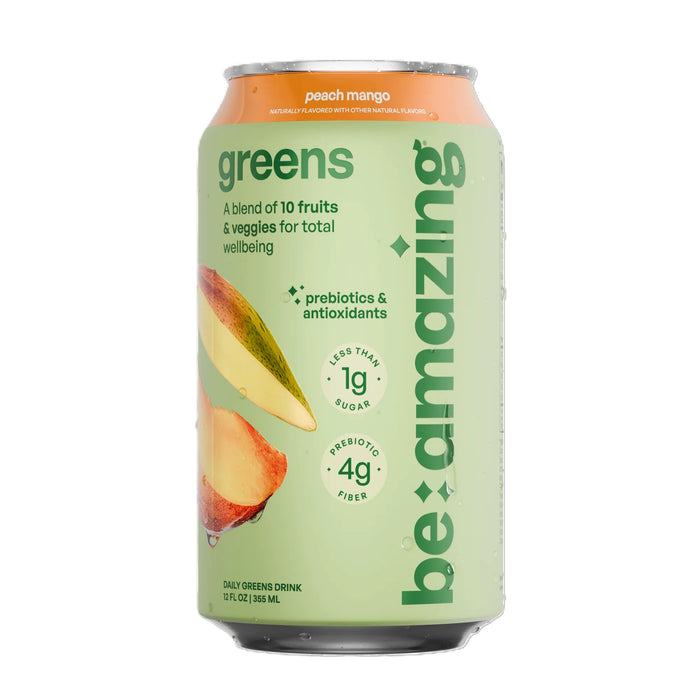 Prebiotic Greens Drink, Peach Mango, 12 fl oz