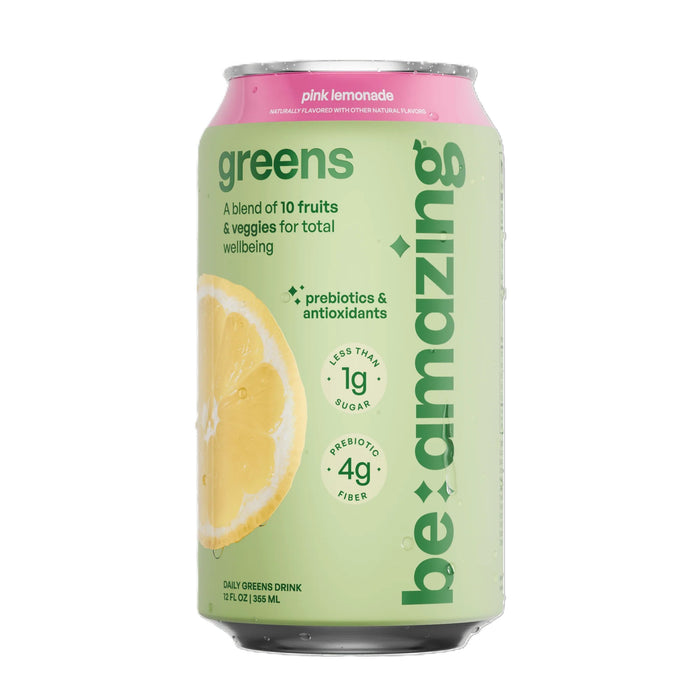 Prebiotic Greens Drink, Pink Lemonade, 12 fl oz