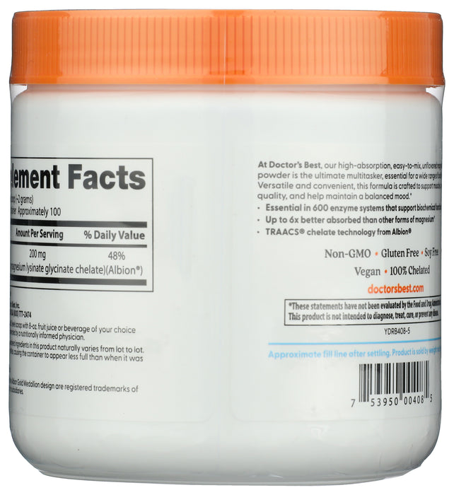 Magnesium Powder Chelated, 200 gm/7.1 oz