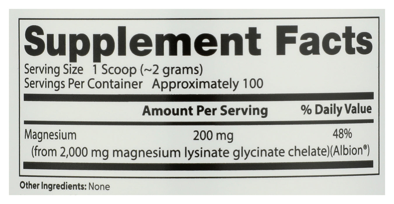 Magnesium Powder Chelated, 200 gm/7.1 oz