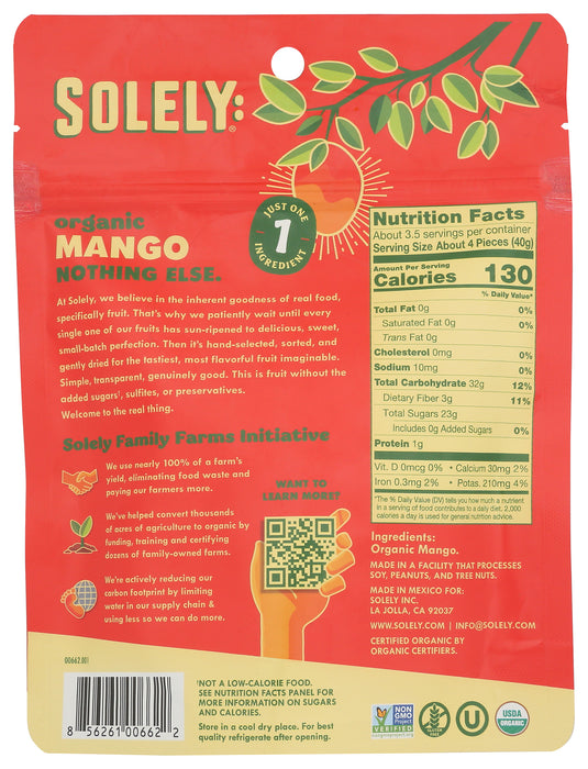 Mango Strips Dried, Org, 5 oz