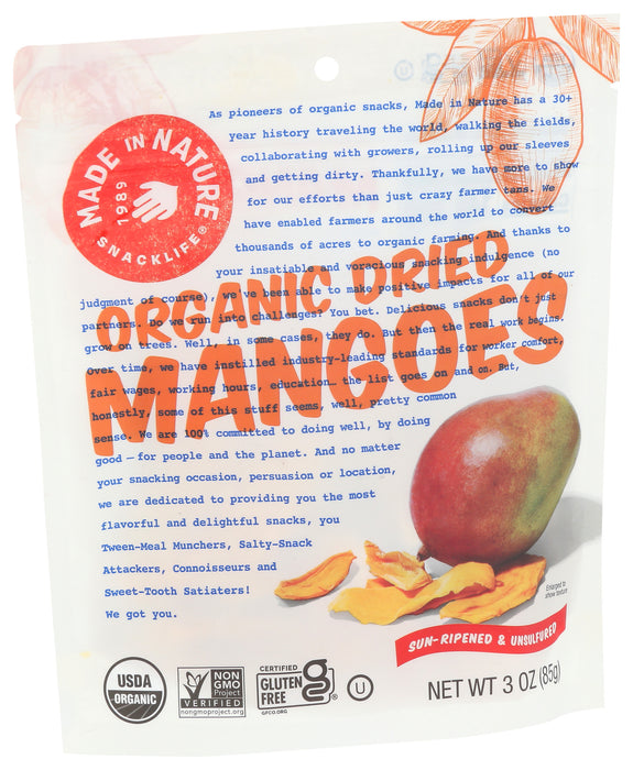 Mangoes Dried, GF Org, 3 oz