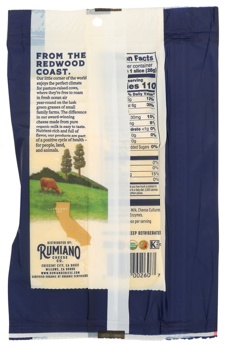 Medium Cheddar Cheese Slices, Org, 6 oz